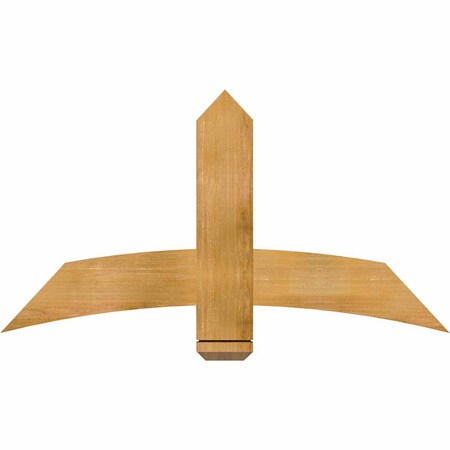 Ekena Millwork Bellingham Rough Sawn Timber Gable Bracket, Western Red Cedar, 48"W x 26"H x 2"D x 6"F, 13/12 Pitch GBW048X26X0206BEL00RWR